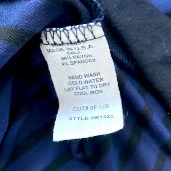 red haute cowl neck striped tee, blue/black - Picture 7 of 7